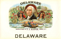 President George Washington Lithography - "Delaware" - <b>Not Actual Cigars</b>